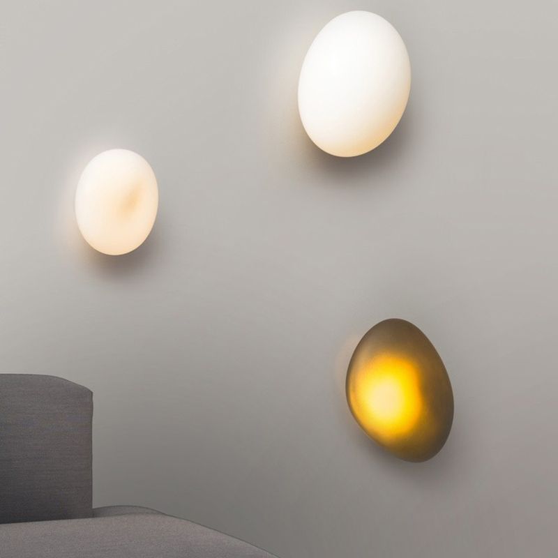 Glass Unique Shape Wall Lights Modern Style 1 Light Wall Mount Fixture for Living Room