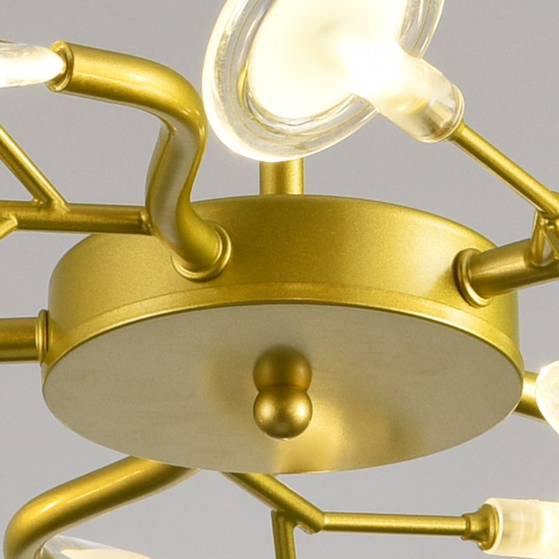 Metall einzigartige Form Kronleuchter leichter moderner Stil Multi -Light Hanging Lampe für Esszimmer