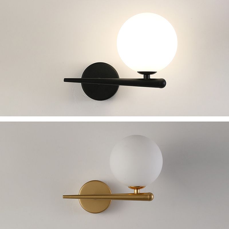 Modern Minimalist Style Global Wall Lighting Fixtures 1 Light Sconce with Glass Shade