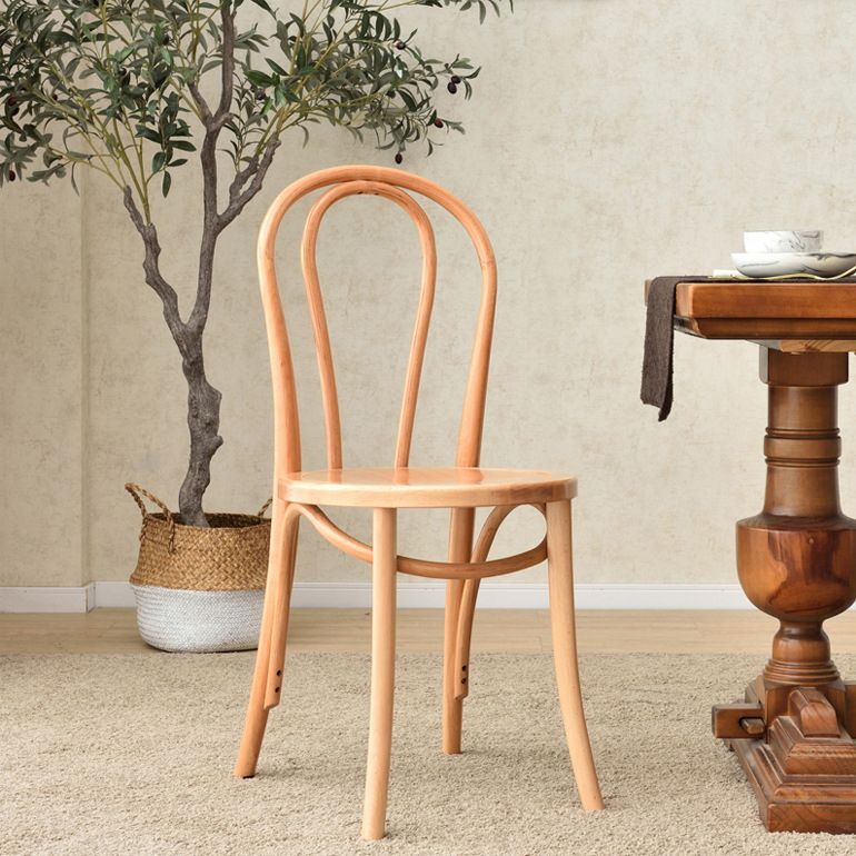 Solid Wood Dining Chairs Modern Style Kitchen Windsor Back Side Chairs