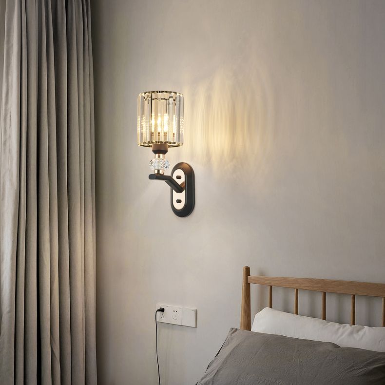 Éclairage mural en verre transparent contemporain