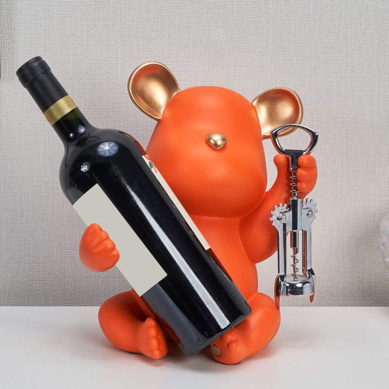 Glam Tabletop Bottle Holder Resin Wine Bottle Rack for Parlor