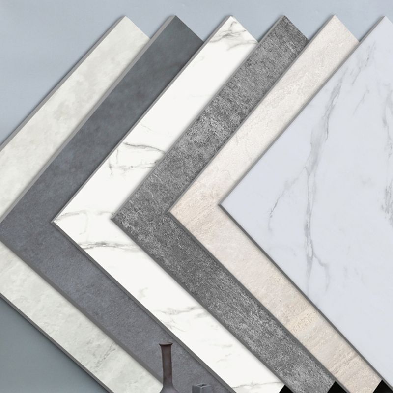 Peel and Stick PVC Flooring Low Gloss Imitation Marble Waterproof Square Vinyl Flooring