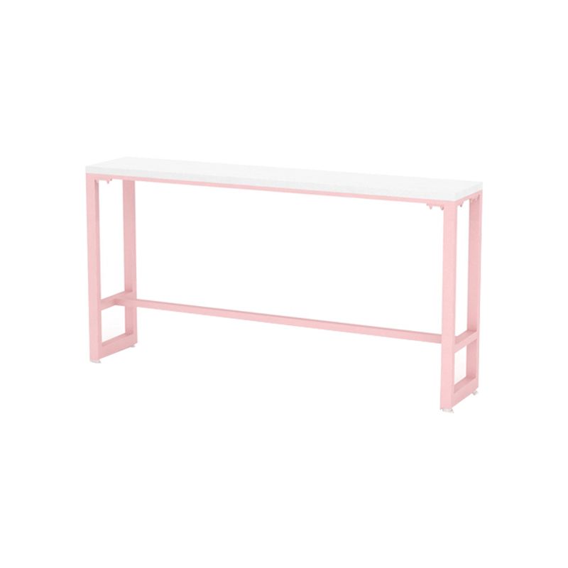 Café und Breakroom Moderne Pub/Stangentisch Rechteck Footstütze Pink Stangenhöhe Pubtisch Tisch