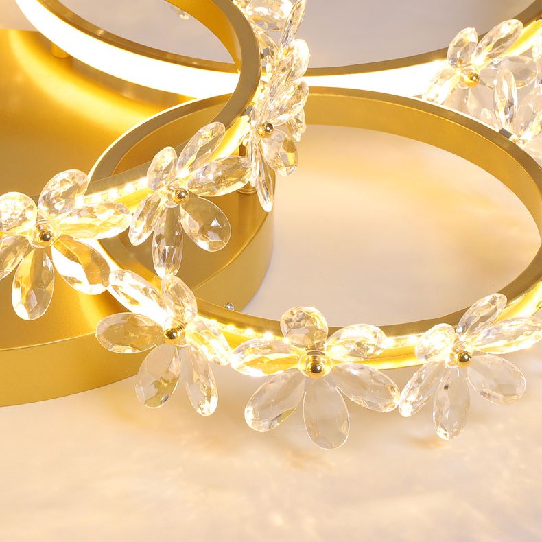 Modern Round Ceiling Light Fixture Metal Multiple-Light Ceiling Light