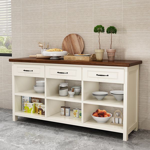 Modern Simple Home Dining Kitchen Island Table Rectangular Prep Table