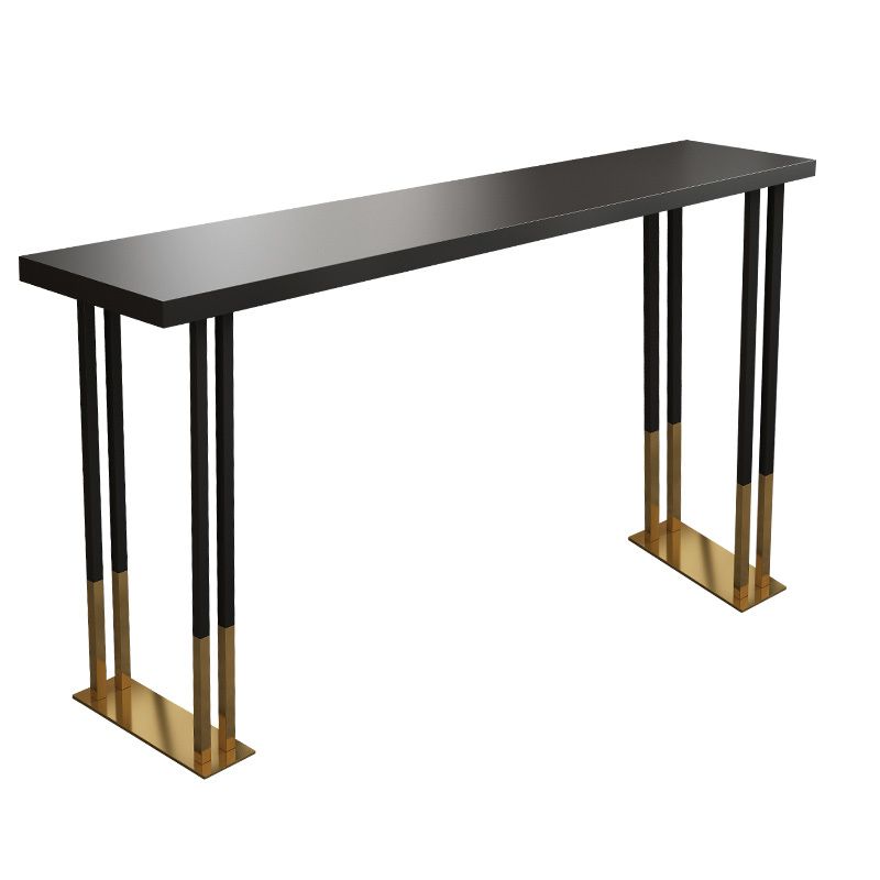 Glam Rectangle Bar Table Set 1/2/3/5 Pieces Solid Wood Pub Set for Indoor