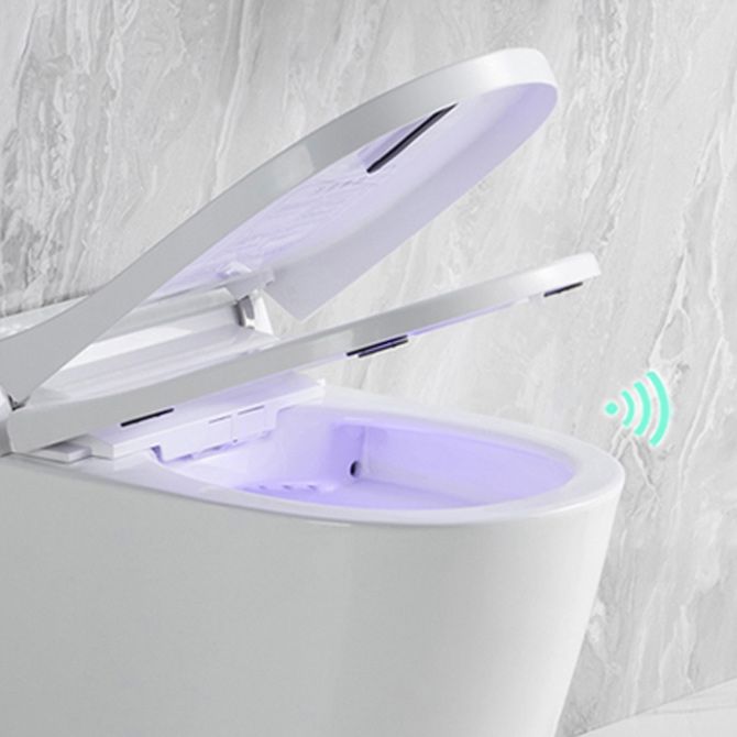 Elongated Wall Hung Toilet Ceramic Smart Toilet with Unlimited Warm Water