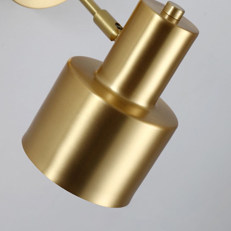 Moderne Stilzylinderwand montiertes Metallmetall 1 Lichtwandmontierte Beleuchtung in Gold