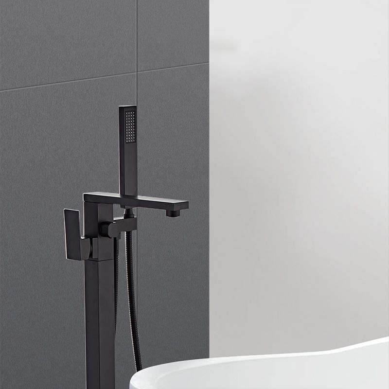 Modern Floor Mounted Freestanding Faucet 1-Handle Fixed Bath Filler Trim