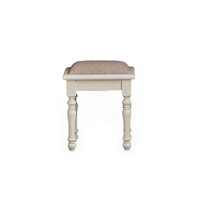 Bright White Ash Vanity Set with Mirror 17.71" Wide Vanity with 2 Drawer