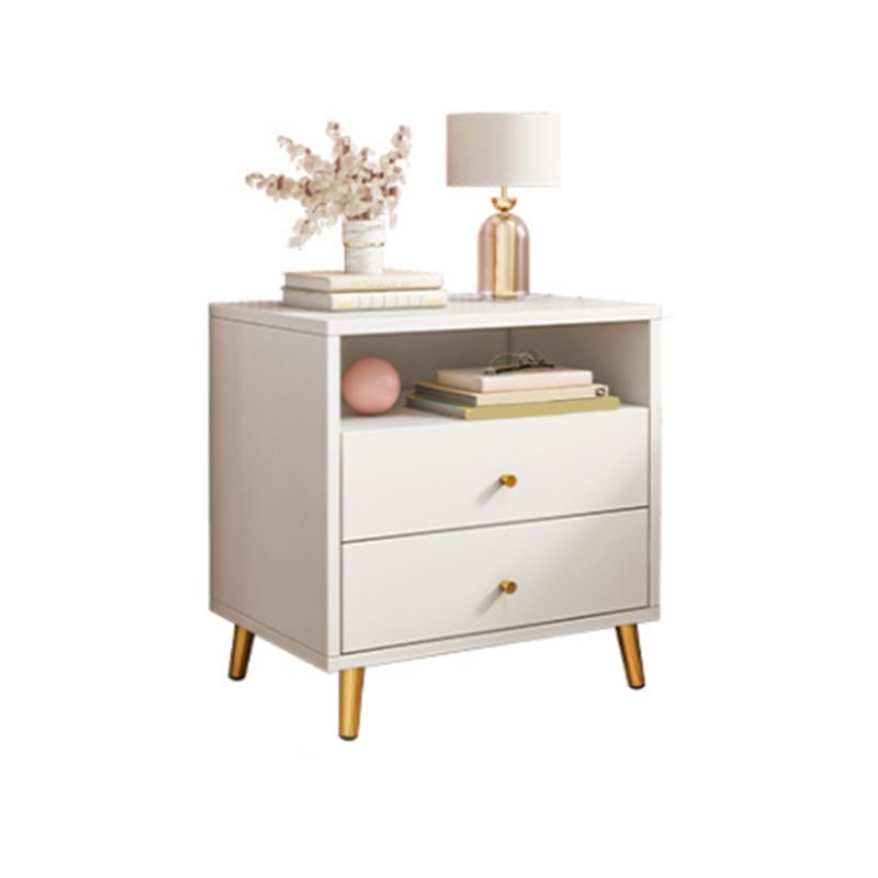Modern Style Plate Countertop Metal Cabinet Leg White Nightstand