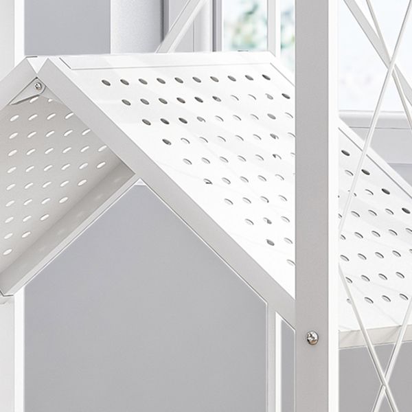 Modern Style Metal Bookshelf Open Etagere Shelf Home Bookcase