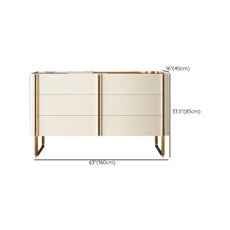 Stone Storage Chest Dresser Classic Glam Dresser with Drawers