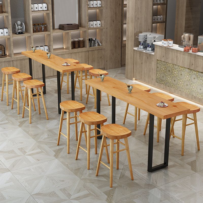 1/2/4/7/9 Pieces Industrial Rectangular Pub Table Set Wooden Counter Table Set