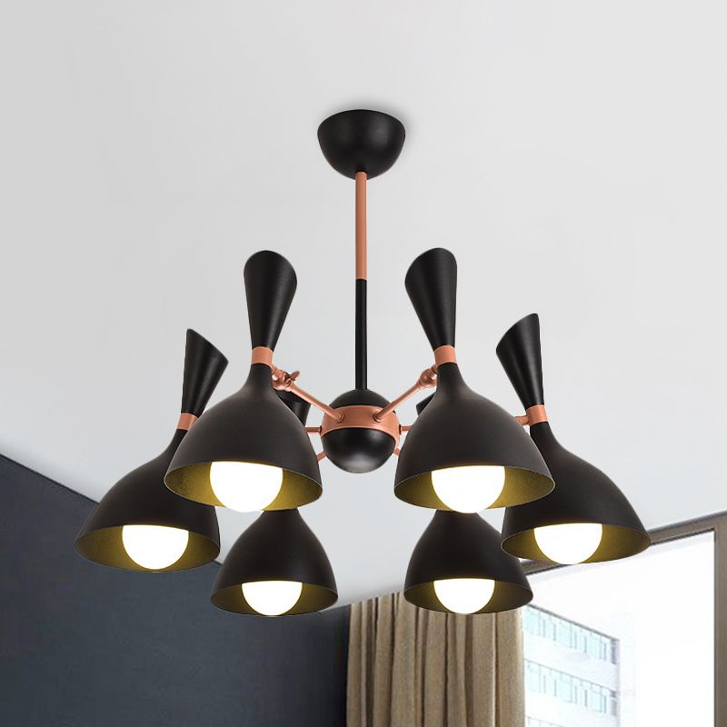 Living Room Kindergarten Pendant Light Metal Contemporary Monochrome Chandelier
