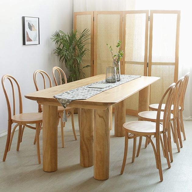Contemporary Wooden Dining Room Set Rectangle Formal Dining Table Furniture