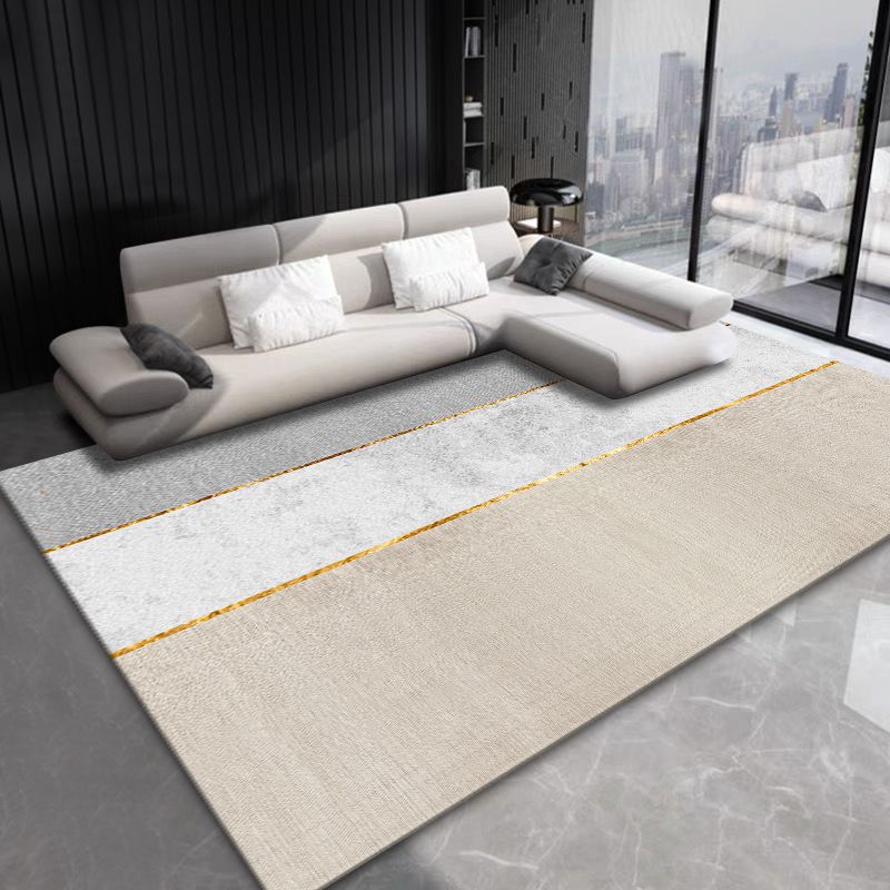 Modern woonkamer vloerkleed Prachtig wasbaar Wasbaar Truug Polyester Stain Resistant Area Tapijt