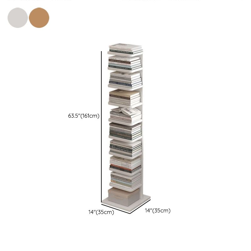 Modern Engineered Wood Bookshelf Standard Bookcase with Shelves