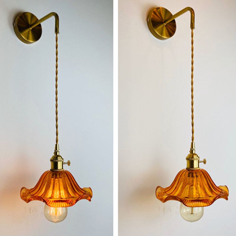 1-Light Sconce Light Fixture Nordic Creative Style Glass Sconces
