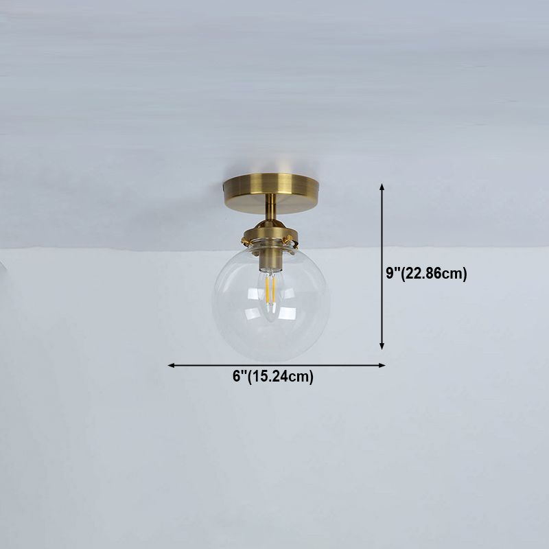 Glass Round Ceiling Mount Light Minimalist-Style Flush Mount Ceiling Light Fixture