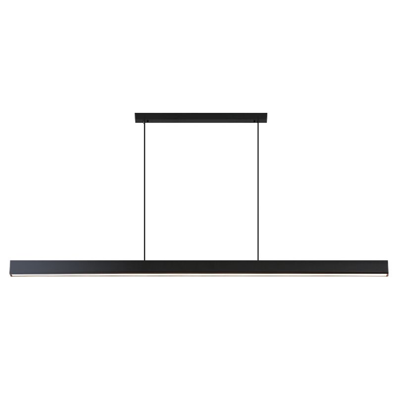 Metal Strip Chandelier Light Fixture Simple LED Island Pendant for Dining Room