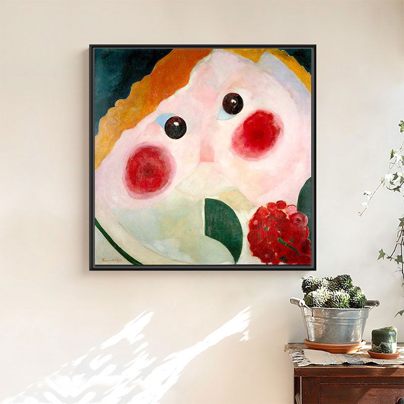 Novelty Cartoon Figure Painting for Children Bedroom in Red, Multiple Sizes Options