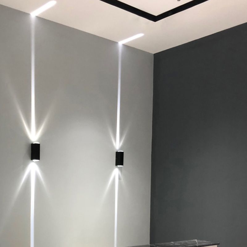 Modern Style Aluminum Wall Light Black Cube LED Wall Washer for Outdoors