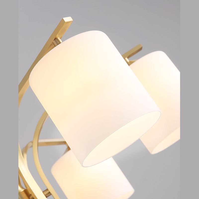 Semi Mount Lighting Minimalist Glass Cylindrical Semi Flush Mount Ceiling Fixture