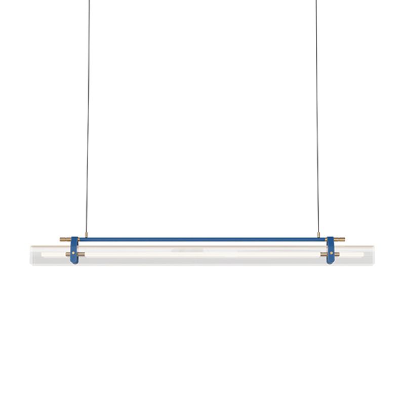Minimalism Hanging Light Leather LED Island Light Fixture for Dining Room
