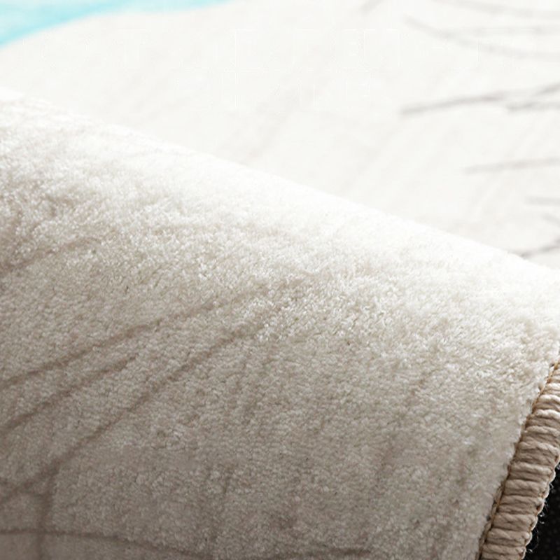 Antique Living Room Rug Multi Colored Flower Printed Area Carpet Non-Slip Backing Pet Friendly Easy Care Indoor Rug