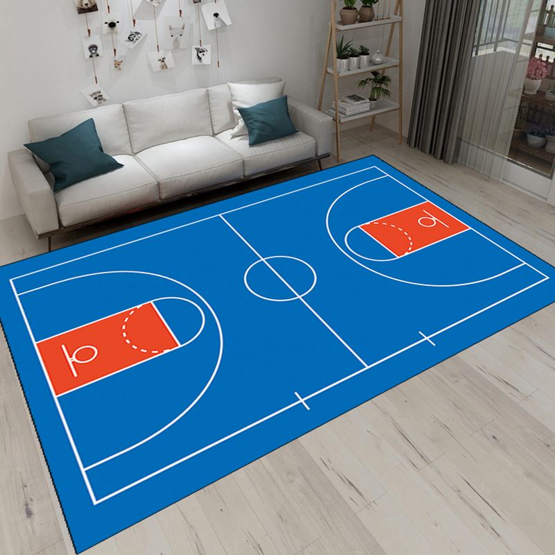 Fancy Court Pattern Area Rug Modern Polyester Area Carpet Stain Resistant Rug for Home Decor