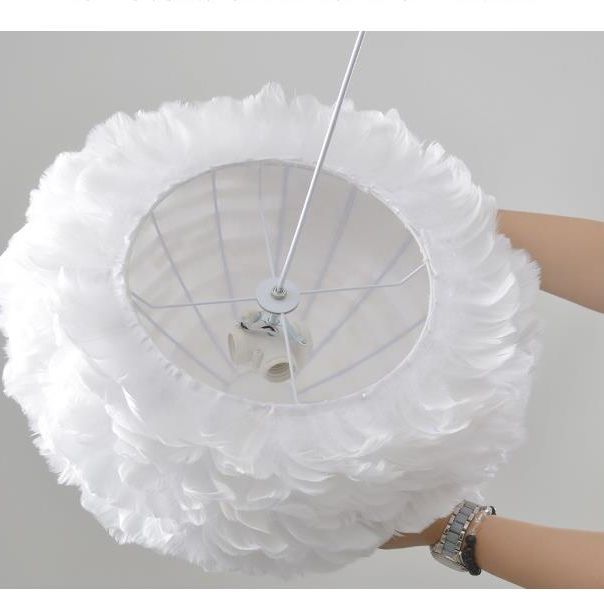 Heart Bedroom Hanging Ceiling Light Metal Nordic Style Hanging Pendant Lamp in White