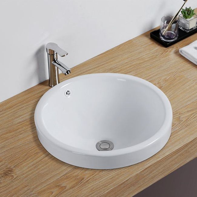 Contemporary Oval Wash Stand Ceramic Metal Undermount Bathroom Sink