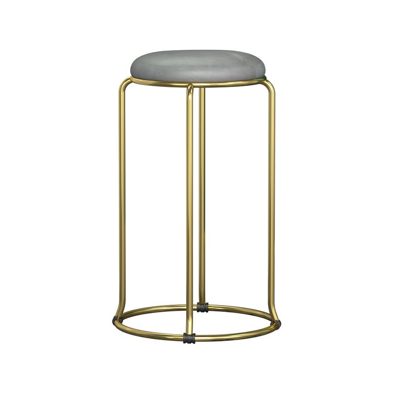 Scandinavian Stackable Armless Bar Stools Round Seat Backless Barstool