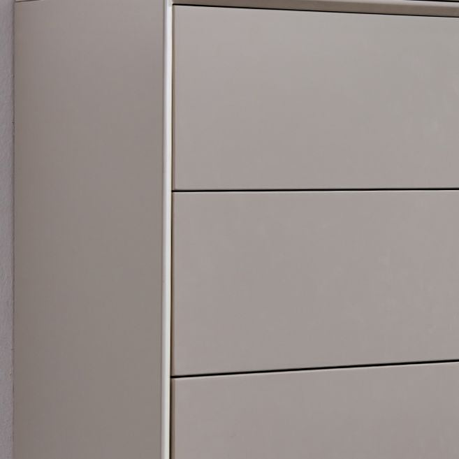 Contemporary Buffet Server with Drawers Stone and Wood Dining Server