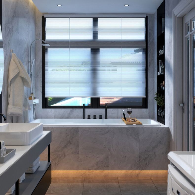 Modern Rectangular Drop-in Bathtub Acrylic White Bath Tub for Home
