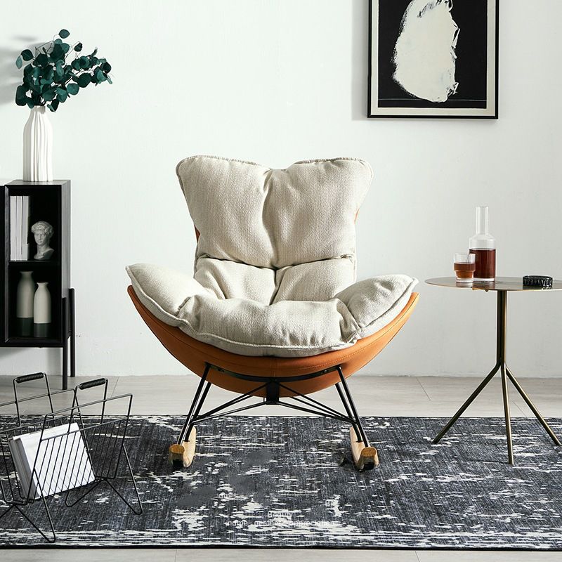 Contemporary Simple Style Sofa Rocking Chair Single Rocking Chair for Relaxing