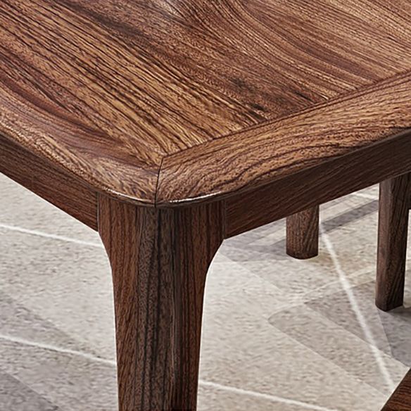 Traditional Solid Wood Rectangle Dining Room Set Standard Height Home Use Dining Table Furniture