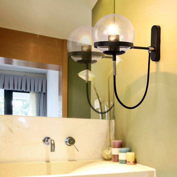 Globe Wandleuchte moderne minimalistische Glas 1 Lichtleuchten