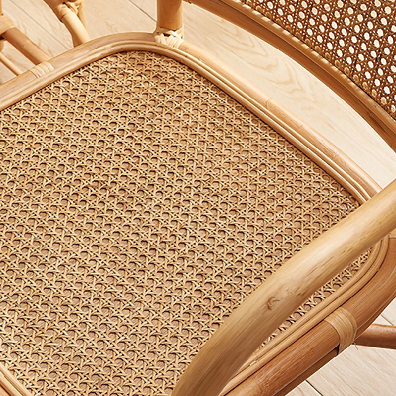 24" Wide Tropical Dining Side Chair Rattan Natural Outdoor Chair