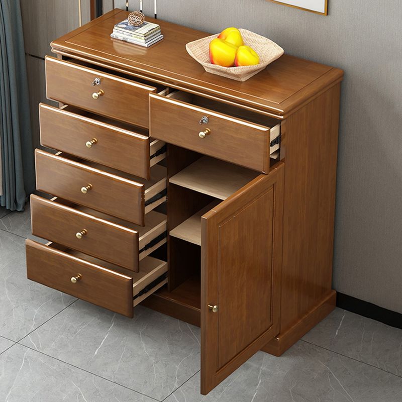 American Traditional Storage Chest Solid Wood Dresser with 6 Drawers