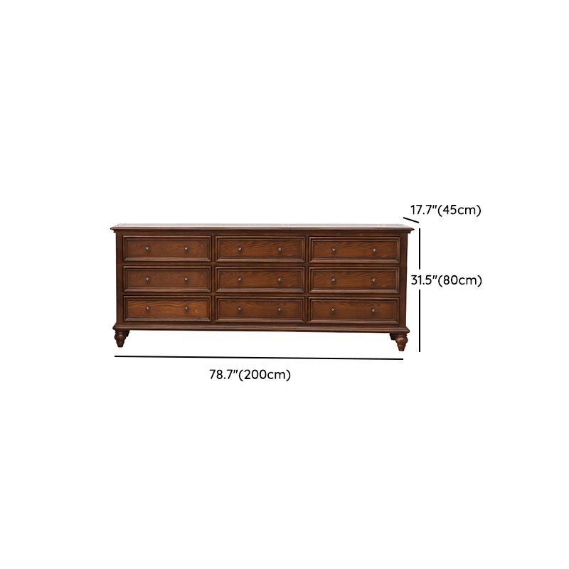 Modern Storage Chest Dresser Solid Wood Storage Chest with Drawers