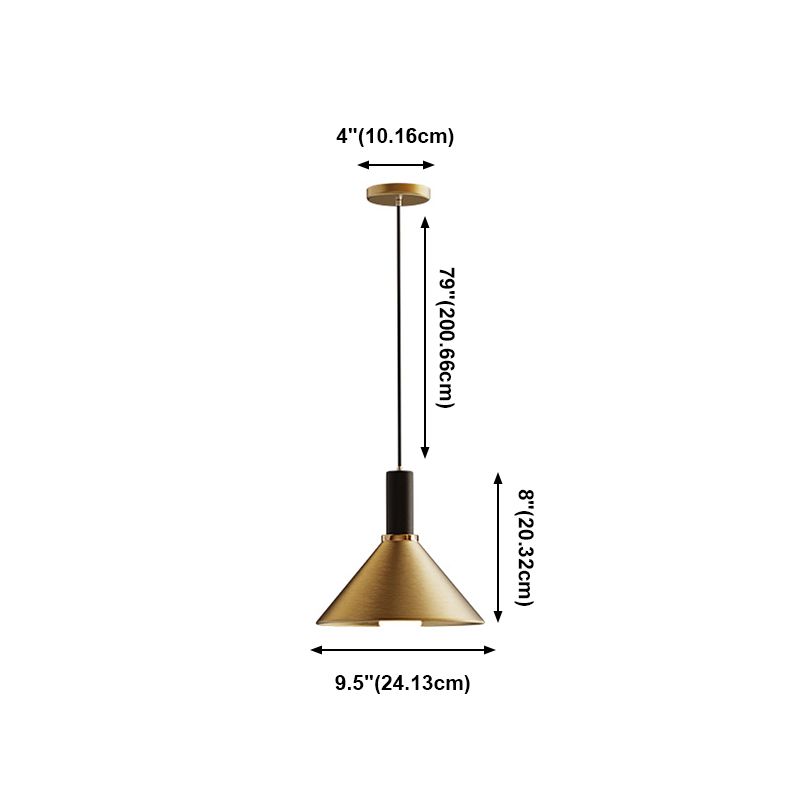 Alle koperen kegel tint hangende lichten postmoderne stijl 1 hoofd hangende mount armatuur voor restaurant