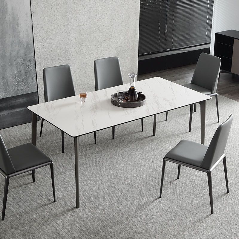 Industrial Upholstered Armless Chair Parsons Dining Room Side Chair