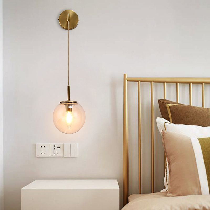 Accesorios de iluminación de pared orbe de estilo de estilo moderno 1 iluminación de pared de luz