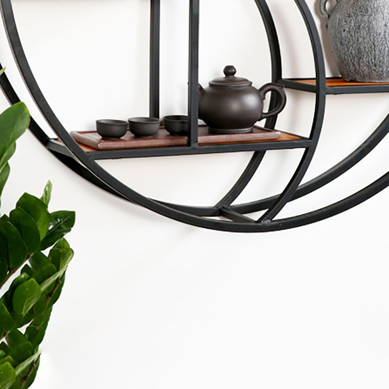 Modern Iron Floating Bookshelf Living Room 7.87" W Book Shelf