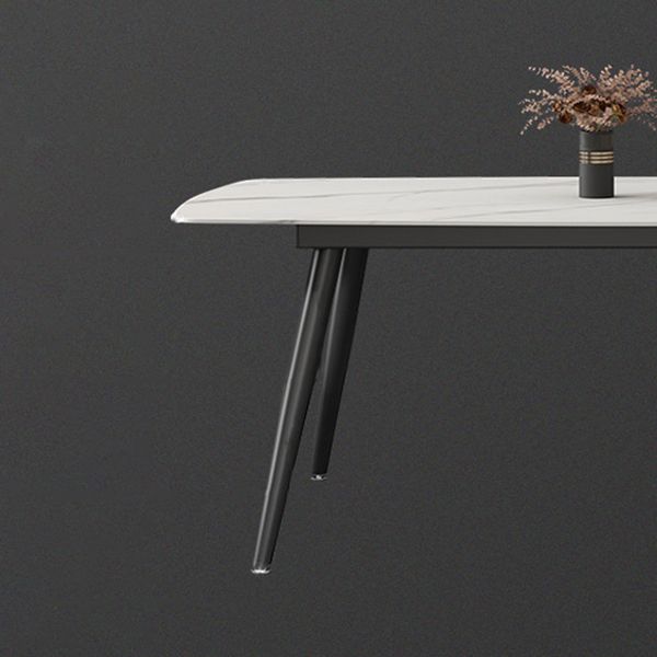 Industrial Style Stone Dining Table 4 Legs Dining Site Table for Dining Room