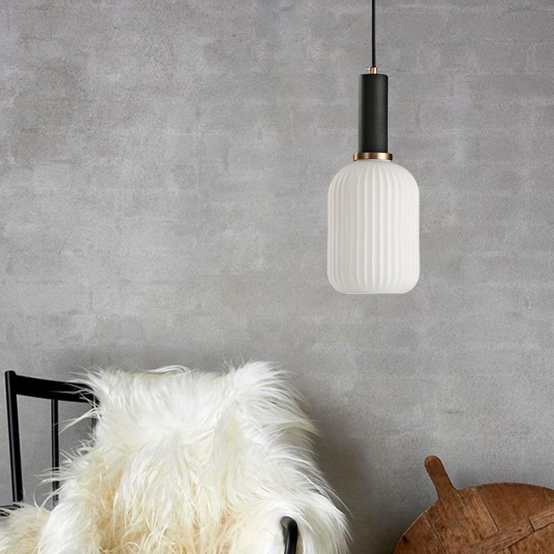 1 tête de salle à manger pendante légère légère macaron noir / rose / bleu lampe suspendue avec cylindre / ovale / tambour blanc nulle, 5 "/ 8" / 12 "de largeur