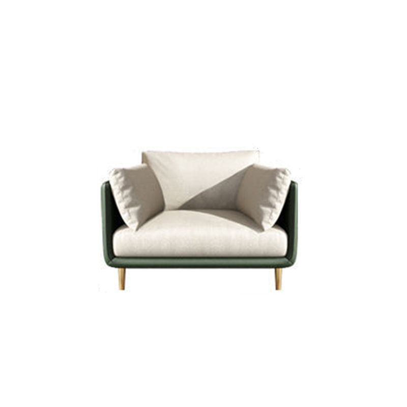Modern Style Square Armrest Latex/sponge Seat Padding Imitation Leather Sofa